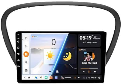 DPBXQ 9 Android 12 2 Din Autoradio Bluetooth Main Libre avec pour Peugeot 607 2004-2010 Poste Radio Voiture Soutient USB FM AM Carplay HD Multi-Touch Écran,K1 4 Core WiFi 1G+16G