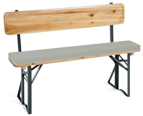 EXZFW Biertischgarnitur Auflagen, Bierbankauflagen für Sitzkissen Bierbank, UV-BestäNdig Wasserabweisend 220x25cm Bierbank Auflagen für Bierbank Festzeltgarnitur Auflage Bierbank,Gray 33,170X25X3CM
