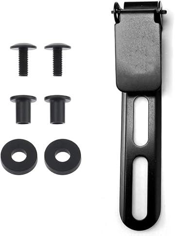 HAOBIN Messerscheide Taillenclip 85x15 mm Schwarz mit Kydex Ulticlip | Scheide feste Klingenclips mit Schrauben und Unterlegscheiben, kompatibel mit Kydex Ulticlip geeignet und verwendbar
