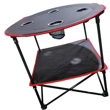 jiingekk Platzsparender Campingtisch, stabile Basis, einfache Transportlösung für Picknicks, Strandaktivitäten, Outdoor, Camping, Klapptisch mit Stuhl