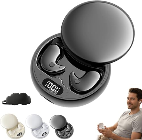Qosigote Stellapods Pro Casque Anti Bruit Sommeil, Mindpods Écouteur sans Fil, Écouteurs Intra-Auriculaires, Conception Ergonomique, Aucune Pression sur L'oreille, Adapté À Chaque Instant (Noir)