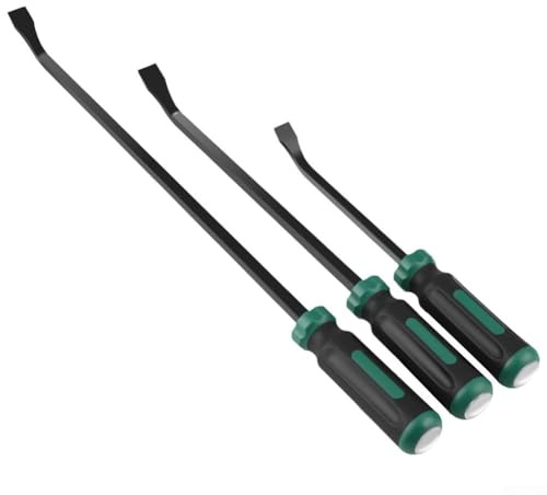 babominimer Set di leve meccaniche con cappuccio resistente e impugnatura antiscivolo per riparazioni automobilistiche, 2 pezzi in acciaio con punte angolate e estremità a scalpello, compatibile (45,7