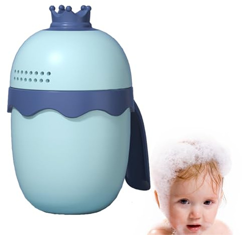 Taza de Aclarado para Champú - Jarra Baño Bebé Ergonómica al Lavado del Cabello | Vaso Ducha Niños e Infantes | Recipiente Oso con Asa Fácil-y- tipo Accesorio Infantil Higiene