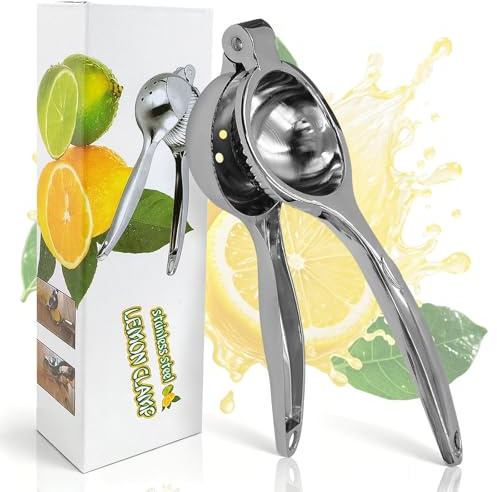 Citronpress, manuell, universell storlek, limepress, citruspress för maximal juice-drift, handpress, citron squeezer för bar kök restaurang, lätt att rengöra och diskmaskinssäker