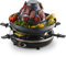 Gourmia GEG1400UK Electric Raclette-Table-Top Party Person-Vertical Grilling Sombrero-6 Cheese Melting Spatula Pans-UK Plug, Plastic, 1500 W