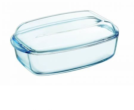 Pyrex Gefäß CASSEROLES Bräter mit Glasdeckel, 4.6L, hitzebeständig, ofenfest, mikrowellengeeignet, glass, gemalt, 4.41 pounds, dishwasher-safe