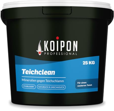 KOIPON Teichclean 25 kg Teichschlammentferner, biologischer Schlammabbau | Mikroorganismen bauen Teichschlamm biologisch ab – gegen Laub & Ablagerungen im Garten- & Fischteich