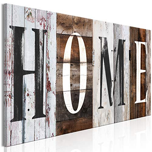 murando - Leinwandbild Holzoptik Haus, 150x50 cm, 1-teilig, Schlafzimmer | Hochwertige Leinwand, sofort aufhängbar, ideal fürs Wohn- oder Schlafzimmer, wasserfest und lichtecht, langlebig, stilvoll