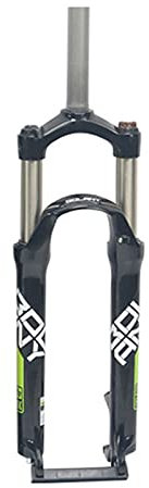 SJHFG Gabeln 26/27,5 / 29in MTB Fahrrad-Federgabel, gerade 1-1/8 Öl- / Frühlingsreise 100mm Scheibenbremsanleitung Lockout QR 9mm Fahrradgabel Federgabel (Color : Black Green, Size : 26inch)