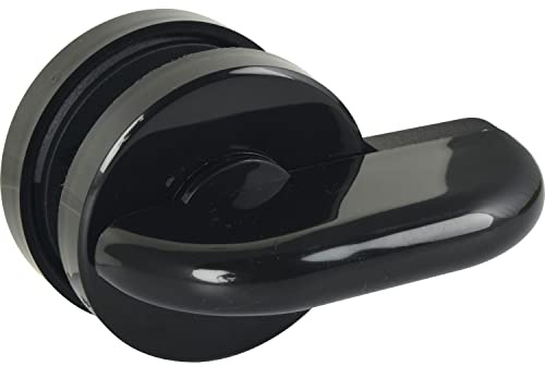 ECO Abreuvoir WC (cloison de séparation) avec ouverture d'urgence sur mandrin carré 8 mm, plastique noir