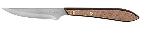 Cofan Lot de 3 couteaux à steak | Lame tranchant droit de 10 cm | Manche avec effet bois de noyer