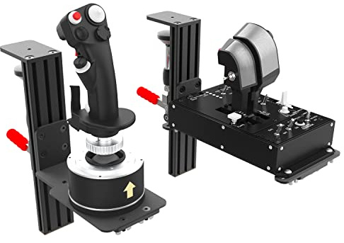 Easyget 2 Set Hotas Desk Mount, The Flight Sim Joystick / Throttle / MFD Desk Mount Compatible With Thrustmaster Hotas Warthog, Thrustmaster MFD, Winwing Orion 1 & 2 With All Install Bolts ＆ Manual