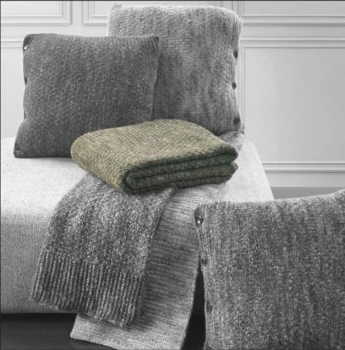 Trussardi Melange Winterdecke aus Alpakawolle, Schal, warm, hochwertiger Stoff