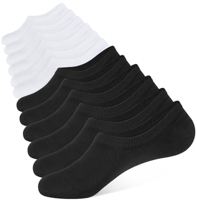 CLOSEMATE 6 Paia Fantasmini Uomo Donna Calzini Invisibili Estivi in Cotone Antiodore con Maglia Traspirante Antiscivolo con 3 Strisce in Silicone Calze Corte Basse Sportive