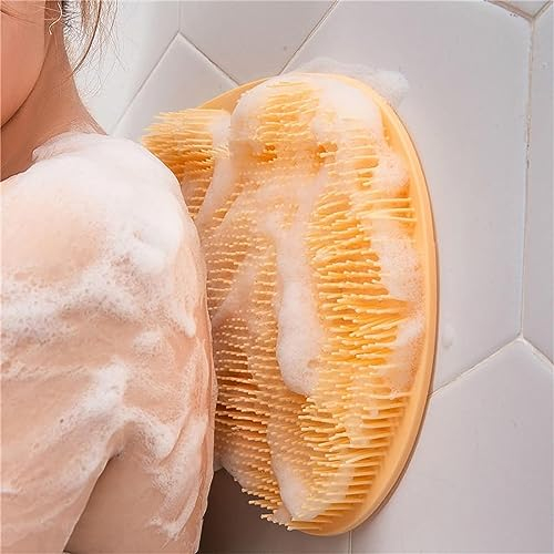 Coussin De Bain Exfoliant For Le Dos, Épurateur De Dos De Salle De Bain Ventouse Murale En Silicone Exfoliant For Le Dos Coussin De Massage Des Pieds Coussin De Massage, Tapis De Massage ( Color : Ora