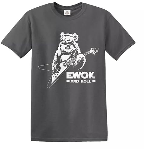 Ewok and Roll Guitar T-Shirt Funny Rock Music Joke Rude Novelty Gift Top Tee