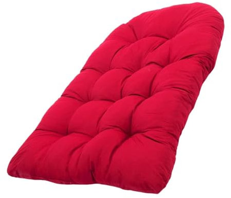 Kissen Für Hängesessel, Dickes Kissen Für Hängekorb-Eiersessel, Wasserdichtes Ersatzkissen Für Eiersessel Aus Rattan, Für Garten, Terrasse, Draußen, Drinnen(Red)