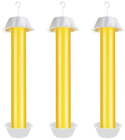 Sarini Lot de 3 Grands pièges à Mouches pour intérieur et extérieur – Attrape-Mouches Efficace et piège à moustiques avec Bandes adhésives – fiable Contre Les moustiques et Les Mouches des Fruits