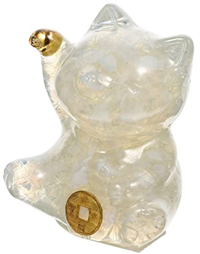 BESPORTBLE Cat Statues Cartoon Resin Home Desktop Adornment Lucky Cat Ornaments Decoration