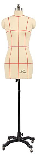 Maniquí Femenino de Costura, modista, maniquí de Sastre con Torso de Medio Cuerpo y Brazos Ajustables Que se Pueden Fijar con alfileres, Soporte para Modelo de Vestido para princip