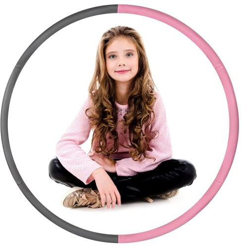 Fentar Hula Hoop Niña, 6 Nudos Hula Hoop Desmontable para 6-15 Años, Diámetro 64cm aro Gimnasia Ritmica Niña, Resistencia a la Caída Círculo de Hula para Niños, Gimnasia Ritmica Hula Hoop