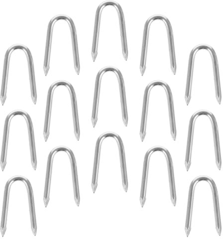 Happyyami 50pièces u Stakes Clous Galvanisés pour Jardin Fixation Clôture Grillage Extérieur Et Portable