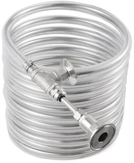 VCHICS Wärmetauscher, Gegenstromkühler, Edelstahl-Würzewärmetauscher, 1,5-Zoll-Tri-Clamp-Kühlschlange, 9,52 X 0,5 X 10 M Würzekühler Für Fußbodenheizung, Warmwasserbereitung
