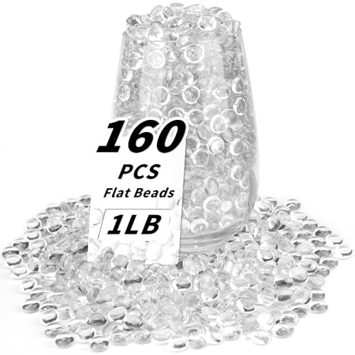 BXVXWKJXKR Perles en verre plates violettes de 0,5 kg, 160 à 180 petites billes en verre, mini galets ronds plats pour remplissage de vase et fleurs, pierres précieuses décoratives pour la maison et