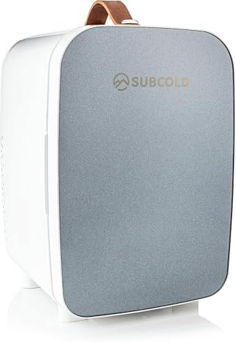 Subcold Pro10 Luxury Mini Fridge Cooler | Compact 10L Portable Small Fridge 12V & 240V | Efficient, Quiet Cooling System | Ideal for Bedroom, Office, Beauty & Car | (Grey)