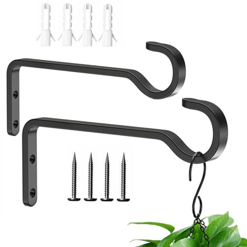 Plant Hanger | 6 Inch Plant Hooks for Wall,2X Heavy Duty Hooks for Baskets Lanterns Wind Chimes, Each Up to 20 Lbs Weight Capacity