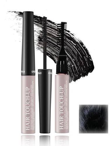 Grauhaarabdeckung Frauen, Hair Concealer Men, 3-Color Temporäre Haarfärbekamm - Haaransatz-Shading-Stick, Werkzeug Zur Grauhaarabdeckung, Hochpigmentierter Haarwurzel-Concealer (Schwarz)
