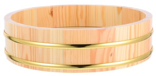Zerodeko Sushi-Reis-Mischwanne Aus Holz Hangiri Reisschale FüR Sushireis Traditionelle Sushi HolzschüSsel FüR KüChe Und Restaurant 26.5cm