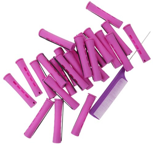 FONDOTIN Teiliges Haarwickler mit Flexiblen Curling Stäben und Stahlkamm Schonend für Haare Wiederverwendbar Einfach zu Bedienen für Natürliche Locken und Wellen Zufällige Zufällige Farbe