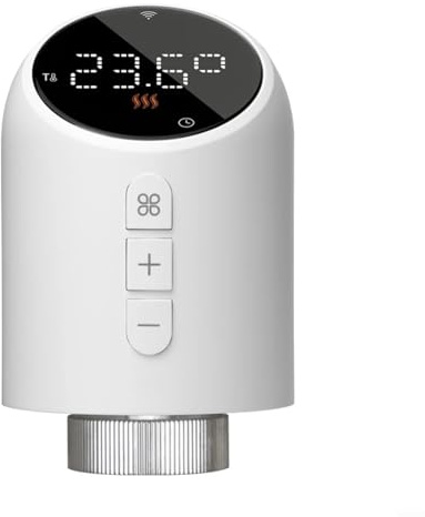 URPIZY Valvola Termostatica Radiatori WiFi Intelligente - Controllo Da App/Alexa, Display Digitale Rotabile, Programmabile, Blocco Bambini, Allarme Batteria, Per Tuya E/Smart Life