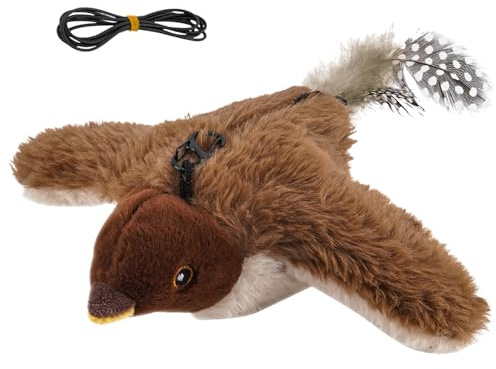 Vogelspielzeug – Interaktives ferngesteuertes Spiel, 25 x 22 x 8 cm, ferngesteuertes Zwitscher-Katzenspielzeug mit ABS- und Plüschmaterial, leichtes Design mit ansprechender Bewegung