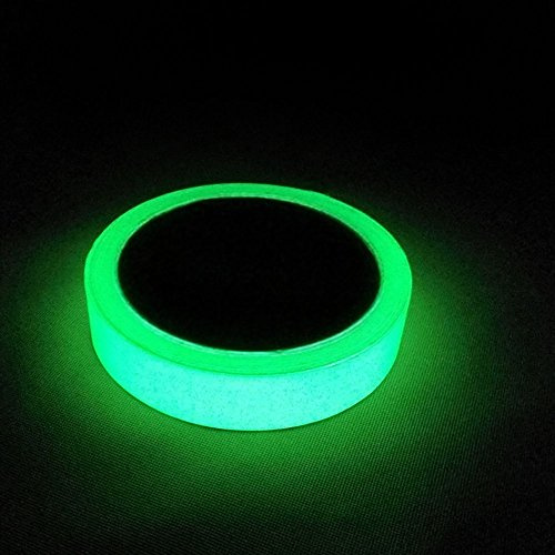 Gebildet Glow in The Dark Self-Adhesive Tape, Green Light Luminous Tape Sticker, 16.4 ft x 0.8 inch (5m x 2cm): Waterproof, Removable, Durable, Wearable, Stable, Safety