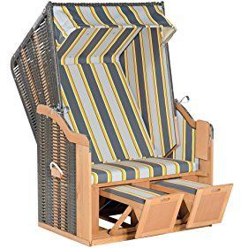 SUNNY SMART Strandkorb Rustikal 50 Basic 620, BxTxH: 120x80x160 cm, anthrazit