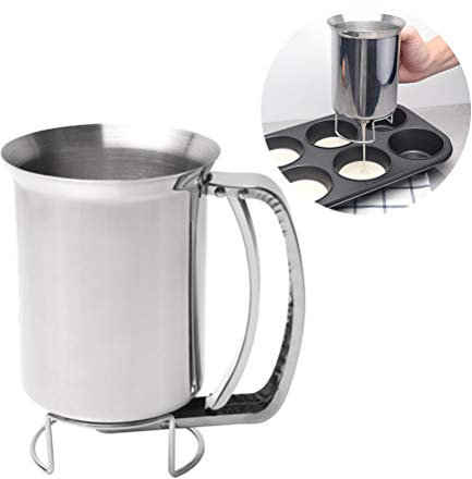 Ysoom Donut Maker, spatola porzionatore, misurino in Acciaio Inox, Aiuto dosatore per Torta di padelle, Cupcake e Altri impasti Crema.