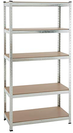 ESTEXO Steckregal Lagerregal 21 Modelle wählbar Schwerlastregal Regal Kellerregal Werkstattregal Werkbank Garagenregal (Verzinkt / 180x90x45cm / 1325kg)