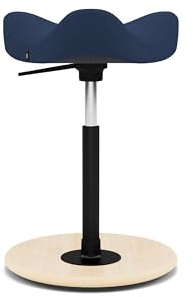 Varier Move Ergonomischer Stehhocker höhenverstellbar für Stehschreibtisch | Höhenverstellbarer Stehhocker mit runder Basis, die für aktives Sitzen pendelt; aktiviert Körpermitte und Balance