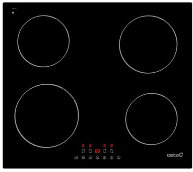 Cata Placa de Inducción IBG 6304 BK 4 Zonas de Cocción y 9 Niveles de Potencia Regulables + Booster Ancho de 59 cm Potencia de 7,2 kW