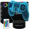 AIRUEEK Lampara 3d Gamer Luz Nocturna, De 16 Colores Lampara Gaming Con Control Remoto Carga Usb Para Gaming Decoracion Habitaciones, Niños, Gamers(Gamepad)