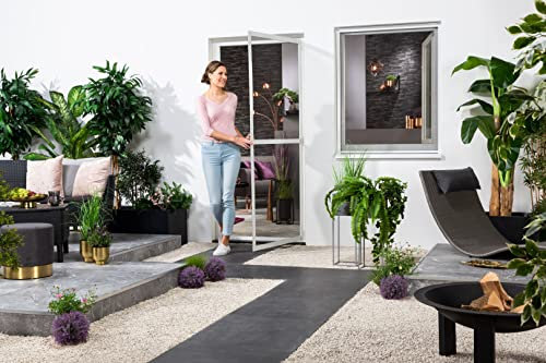 Fliegengitter Türbausatz flächenbündig COMPACT (100x210, braun)