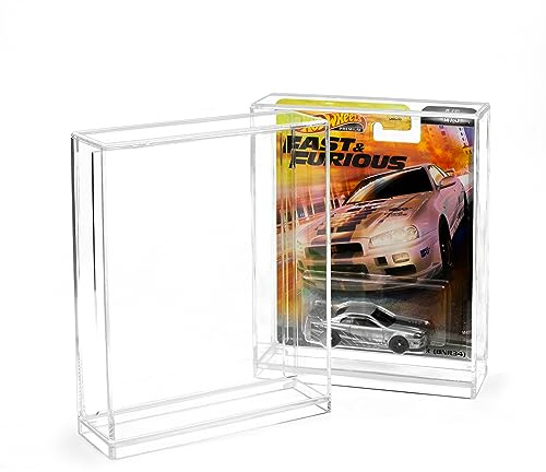Acryl Vitrine Schaukasten für Hot Wheels Premium – Hochwertige Acryl Display Case für Hot Wheels Modelle – Acrylbox für sicheren Schutz und klare Präsentation (Premium Cars) (1 Stück)