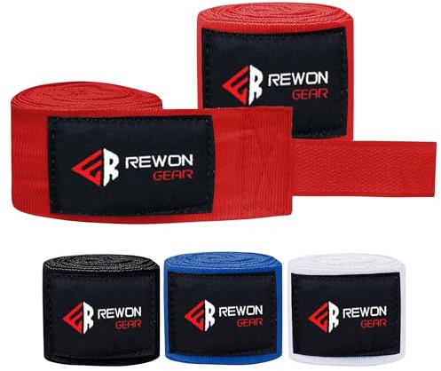 URBANSBEE Boxbandagen für den Innenbereich, 4 Meter elastisch mit Daumenschlaufe, Bandagen-Schutzbandagen, Handbandagen für Männer Frauen, MMA Muay Thai Kickboxen Kampfsport Training