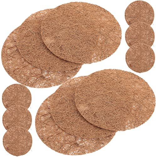 VINTORKY per Portavasi da Appendere Rivestimenti in Materiale Naturale di Cocco 12 Pezzi Traspiranti e Conducibili la Crescita delle Piante per Esterni e