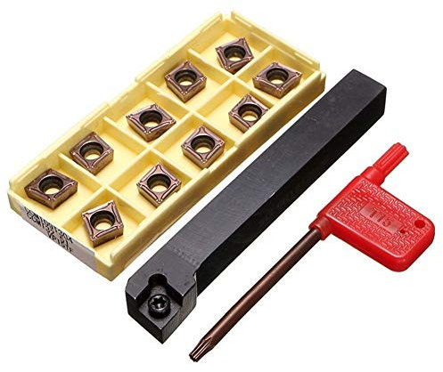 BomDog Drehmeißel, Drehwerkzeug, 1212H09 Halter Drehmeißelschneider Mit 10 Stück 09T304-Pm Klingeneinsatz Cnc 100 Mm Für Drechselwerkzeuge/Other/Other