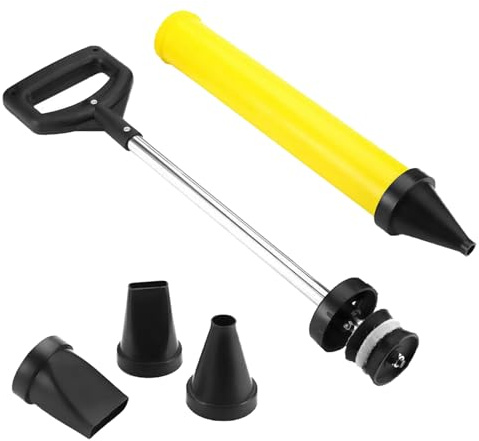 Grouting Mortar Sprayer,62cm Handheld Grout Pump,Mortar Pump Cement, Grout Filing Tools with 4 Nozzles, Adjustable Grout Applicator for Cement Lime, Patio Paving Brick, Wall, Handheld Grout Pump