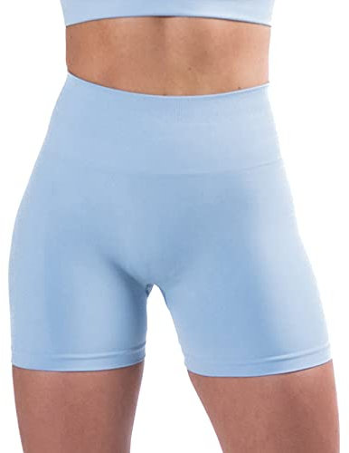 Radlerhose Damen Hohe Taille Kurze Gym Shorts Booty Scrunch High Wasit Sport Shorts Nahtlose Sporthose Kurz Leggings Für Yoga Gym Fitness Poledance Premium Yoga Kleidung Damen