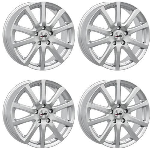 4x AUTEC Felgen Alufelgen SKANDIC 8.0x19 ET48 5x112 Brillantsilber kompatibel mit Mercedes-Benz C A E B V CLA Vito EQA GLA GLB Marco Polo GLB AMG E